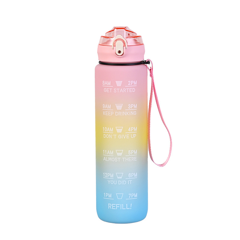 Stay Hydrated On the go: Gradient Color Water Bottles And - Temu