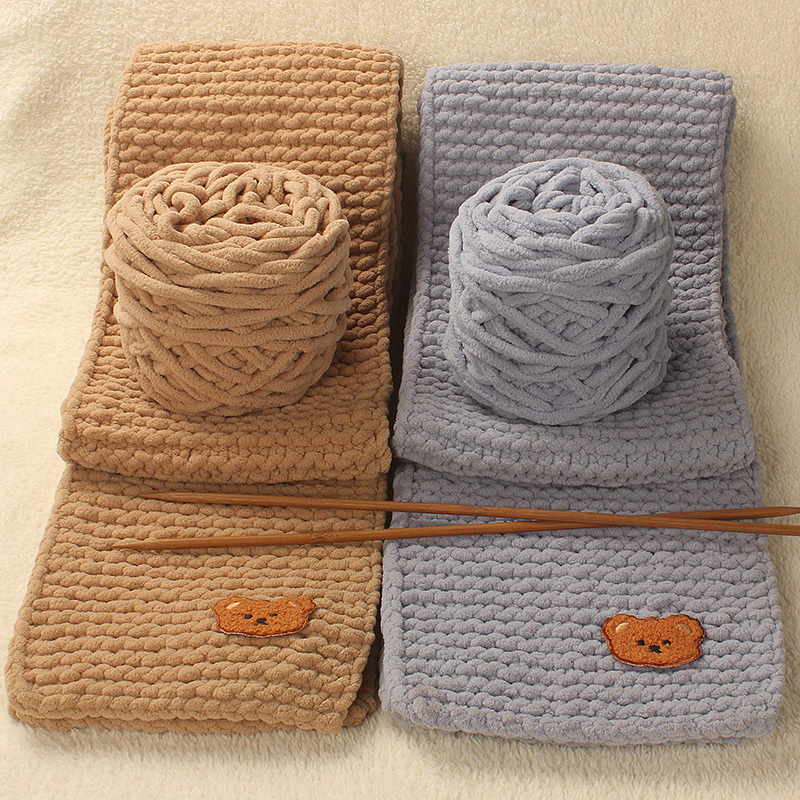 6 Packs Knit Yarn With 1pc Bear Accessories Set Soft Warm Yarn For