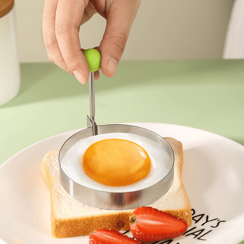 MEROTABLE Stainless Steel Omelette Fried Egg Mold Round Shaper Eggs Mould  for Cooking Breakfast Frying Pan Oven Kitchen