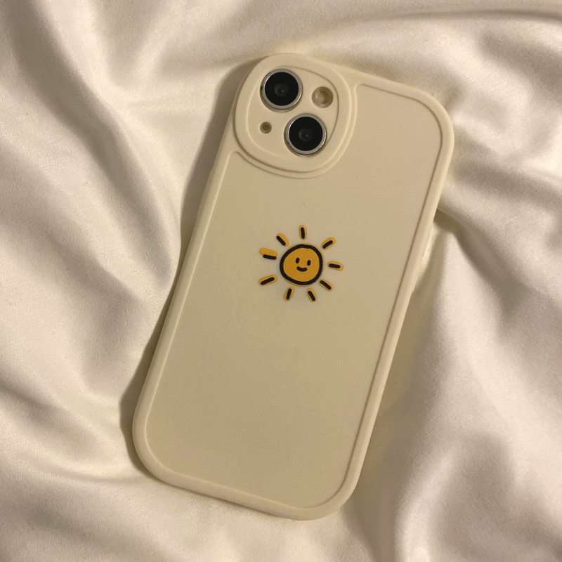 E-shop Handyhülle aus weichem Silikon mit Cartoon-Sonne und -Mond für iPhone 14/14Plus/14Pro/14ProMax, iPhone 13/13Mini/13Pro/13ProMax, iPhone