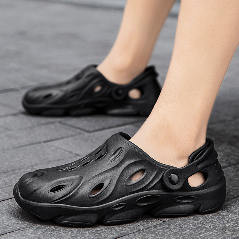 Men's Solid Color Comfortable Non Slip Clogs Hollow Out Sports Sandals ...