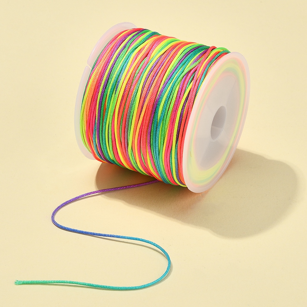 Rainbow Elastic Beading Cord Colorful Stretchy Crafting - Temu
