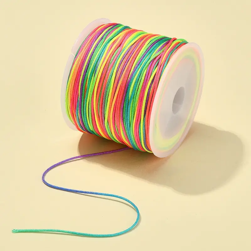 Rainbow Elastic Beading Cord Colorful Stretchy - Temu