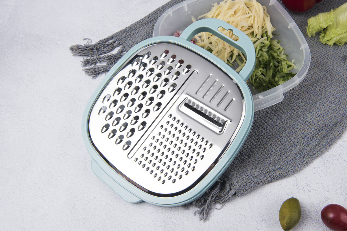 Cheese Grater with Container, Oval Stainless Steel Kitchen Grater for Cheese  Vegetables Ginger 