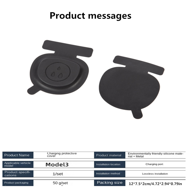 Charging Port Dust Plug Silicone Cover Protective Cover Waterproof Sleeve For Model 3 Quick 2456