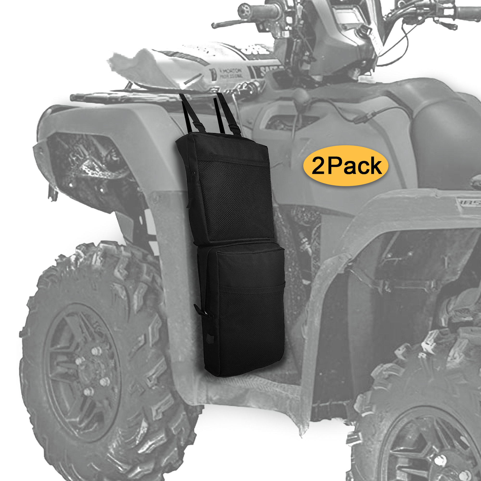 KEMIMOTO Bolsa de alforja para cuatrimoto, bolsa de tanque de motocicleta,  resistente al agua, bolsa de cuatro ruedas, bolsa de guardabarros con