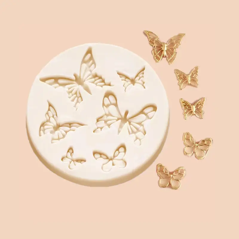 NY Cake Polycarbonate Butterfly Chocolate Mold, 6 Cavities