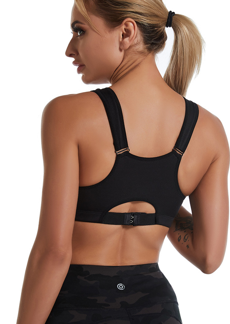 Women's Activewear: Solid Sports Bra Zipped Quick drying - Temu