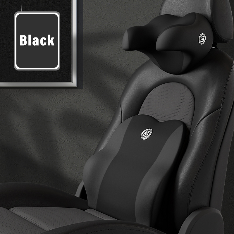Autoform Black and Beige Memory Car Cushion Pillow