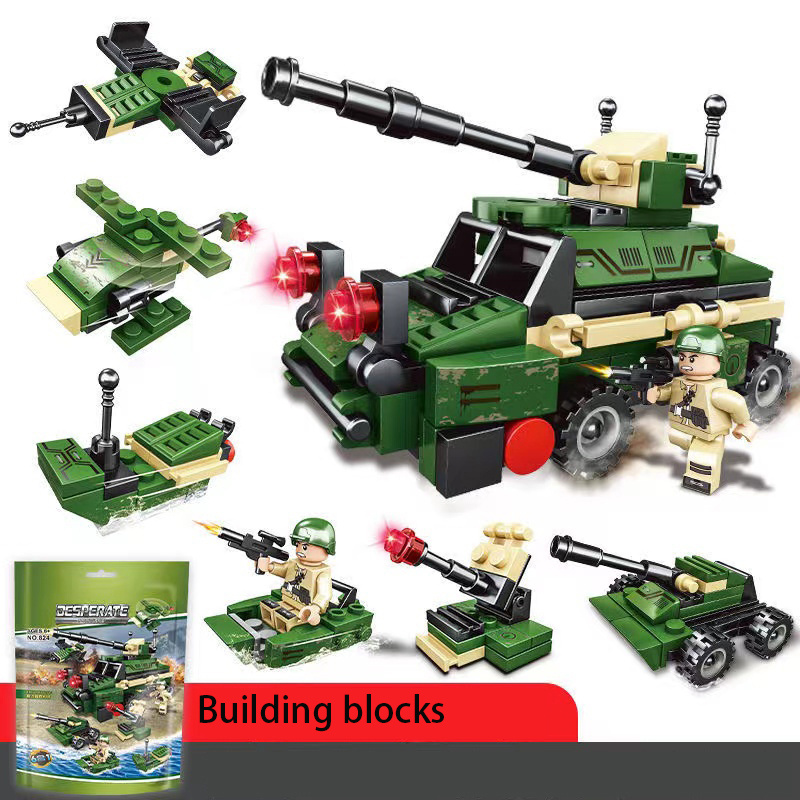 6 In 1 Creative Building Blocks Assembled City Engineering Building ...