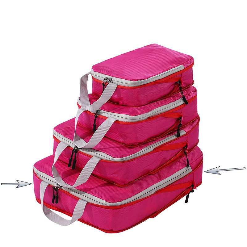 8pcs Organizzatore di viaggio, viaggio impermeabile poliestere deposito  valigia cubi bagagli bagagli deposito borse
