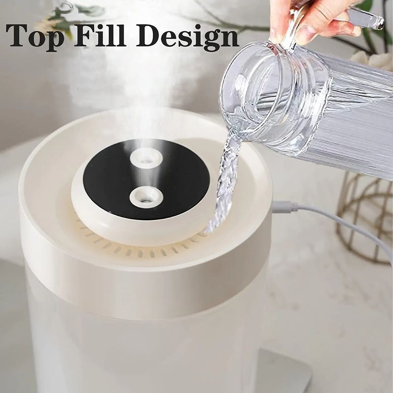 4L Large-capacity Home Humidifier Mute Bedroom Office Air-conditioned Room Double Nozzle Large Fog Volume Air Purification Aromatherapy Machine details 9