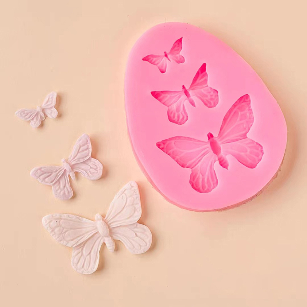 New Product,5 Pieces Butterfly Silicone Molds Mini Butterfly Fondant Molds  Butterfly Polymer Clay Molds