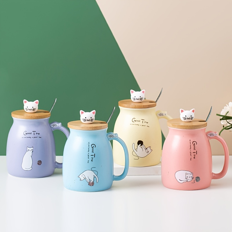 Cute Cartoon Ceramic Cat Cup | LIMITED STOCK