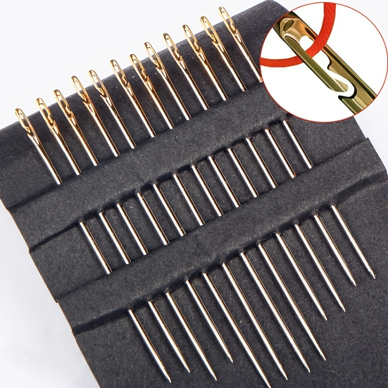 27pcs Leather Sewing Needles Assorted Sizes Hand Stitching Embroidery  Needles with Needle Threader