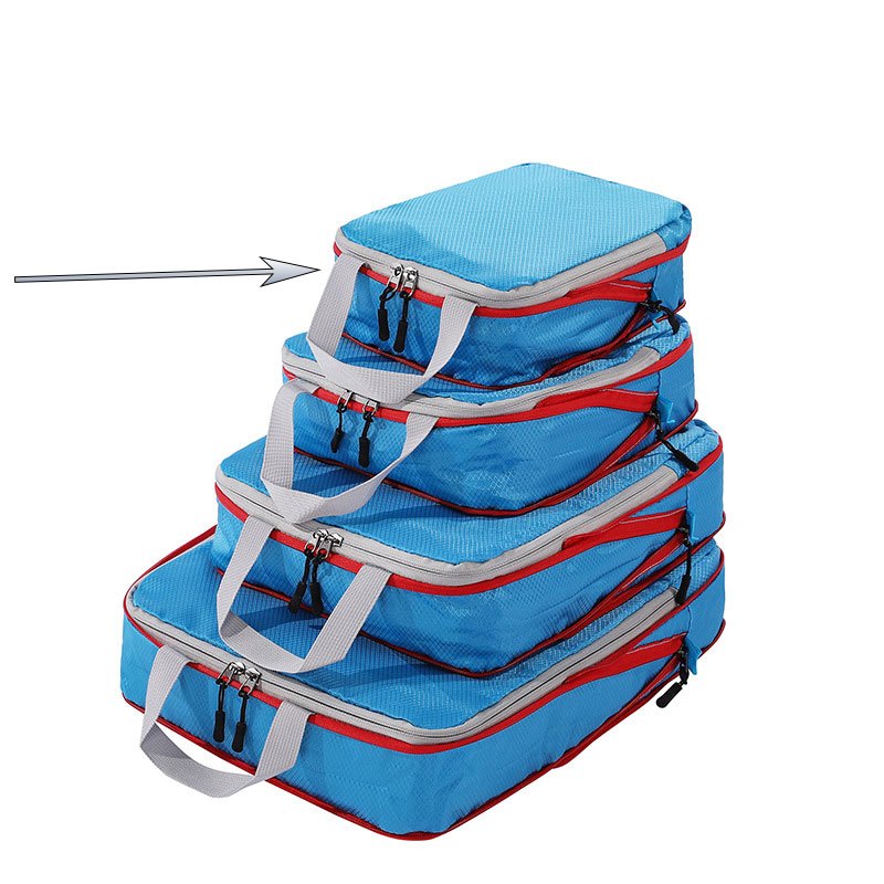 Set di 3 cubi di imballaggio a compressione Borsa da viaggio per valigie  Set di organizer per valigie pieghevole Materiale in nylon impermeabile
