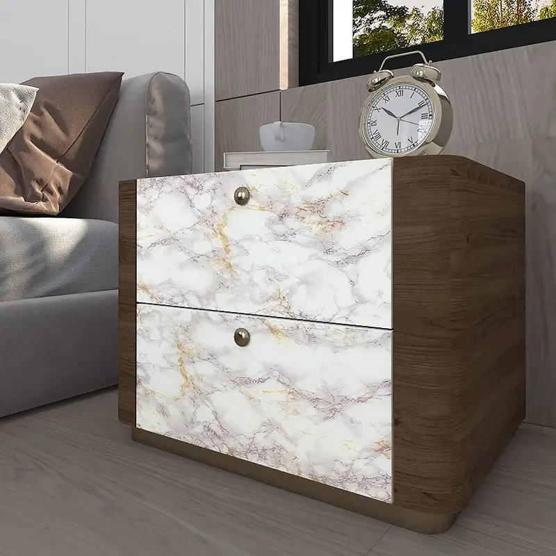 1pc Marble Contact Paper Home Decorations Self Adhesive Wallpaper For Cabinet Table Chair Room Background Renovation