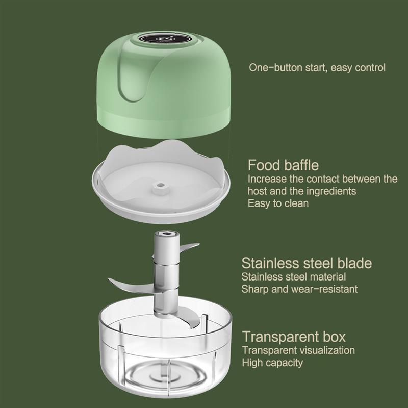 Mini Electric Food Chopper Garlic Mincer – Shell&Turtle