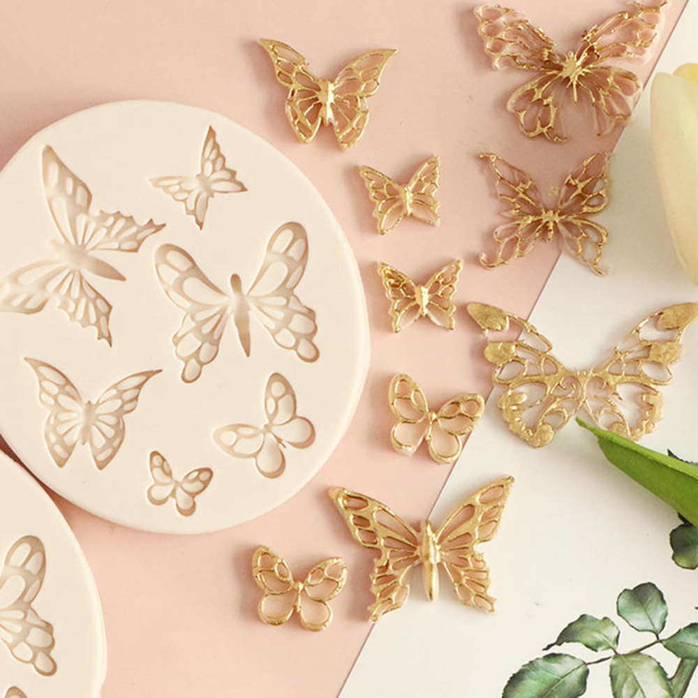 Candy Lace Butterfly Shaped Cake Decoration Silicone Mold - Temu
