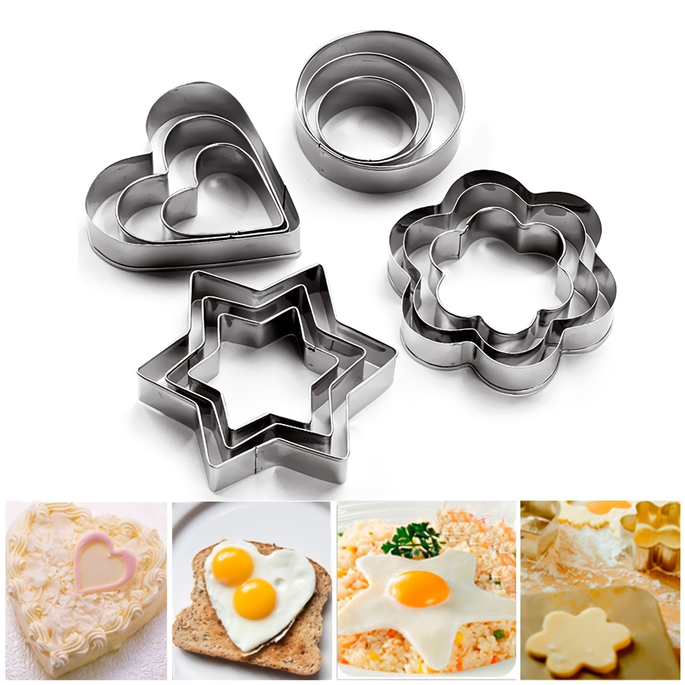 Hexagonal Star Cookie Cutters, Stainless Steel Pastry Cutter Set, Biscuit  Molds, Baking Tools, Kitchen Accessories - Temu