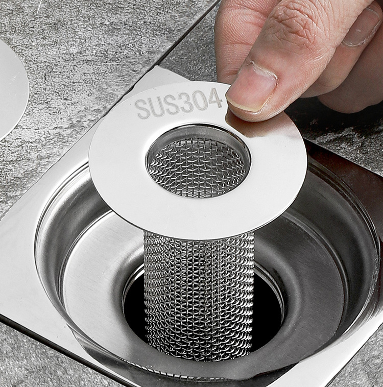1ps Stainless Steel Floor Drain Core, Insectproof Hair Filter Mesh