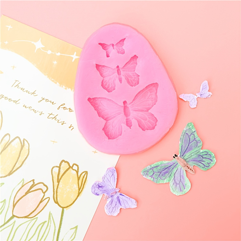 Mujiang Butterfly Silicone Molds Mini Butterfly Fondant Mold For Chocolate  Candy Gum Paste Cupcake Topper Polymer Clay Cake Decorating Set Of 4