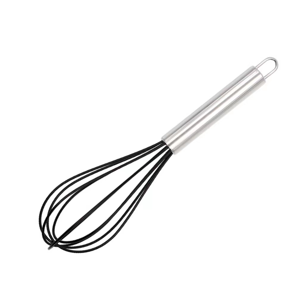 1pc Silicone Whisk, Kitchen Whisk, Small Whisk Set for Mixing, Whisk, Beat,  Frothing and Stirring Whisk for Coated Pots,black