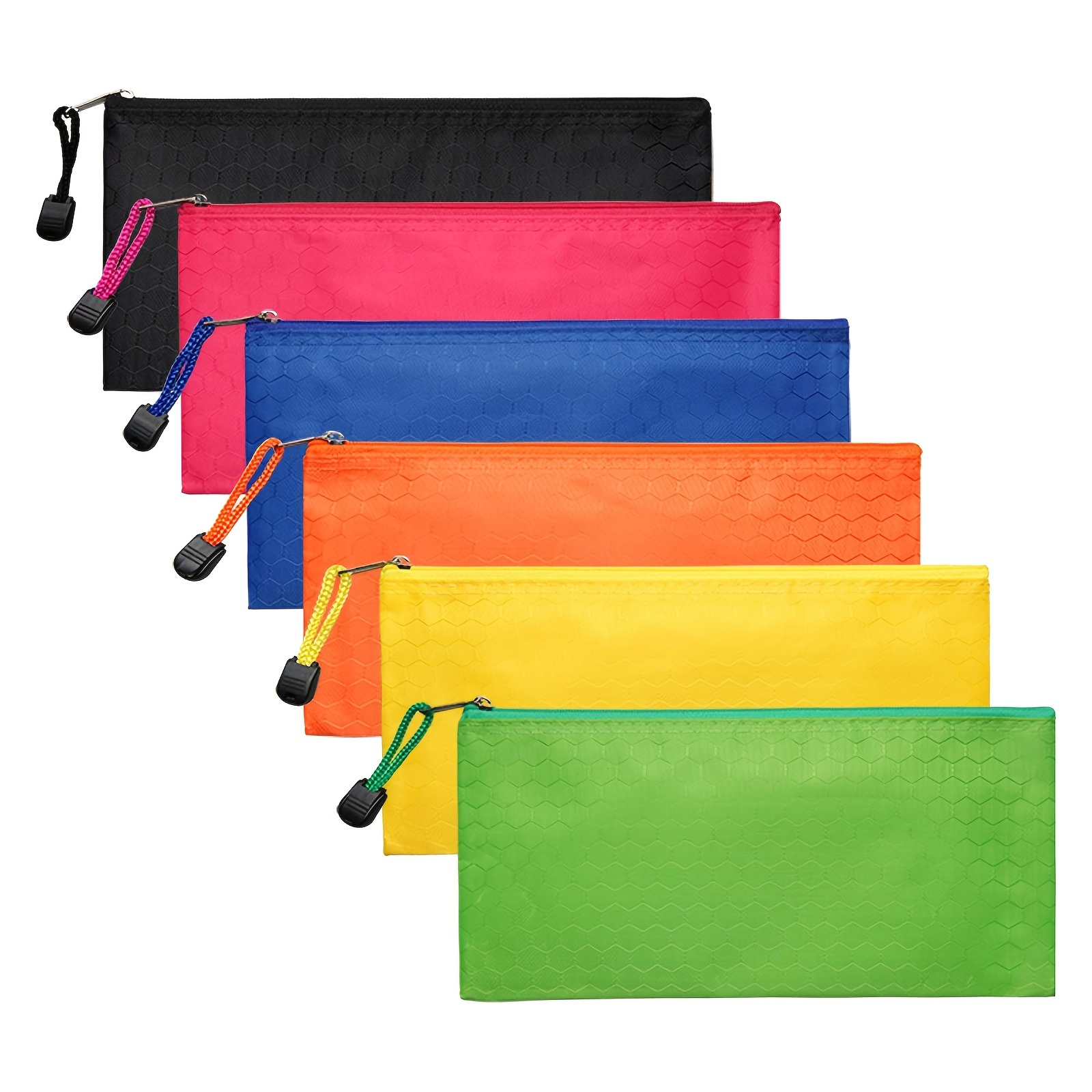 Pochette transparente étanche en PVC A4/A6, pochettes pour dossiers,  billets, crayons, 5 couleurs, à fermeture