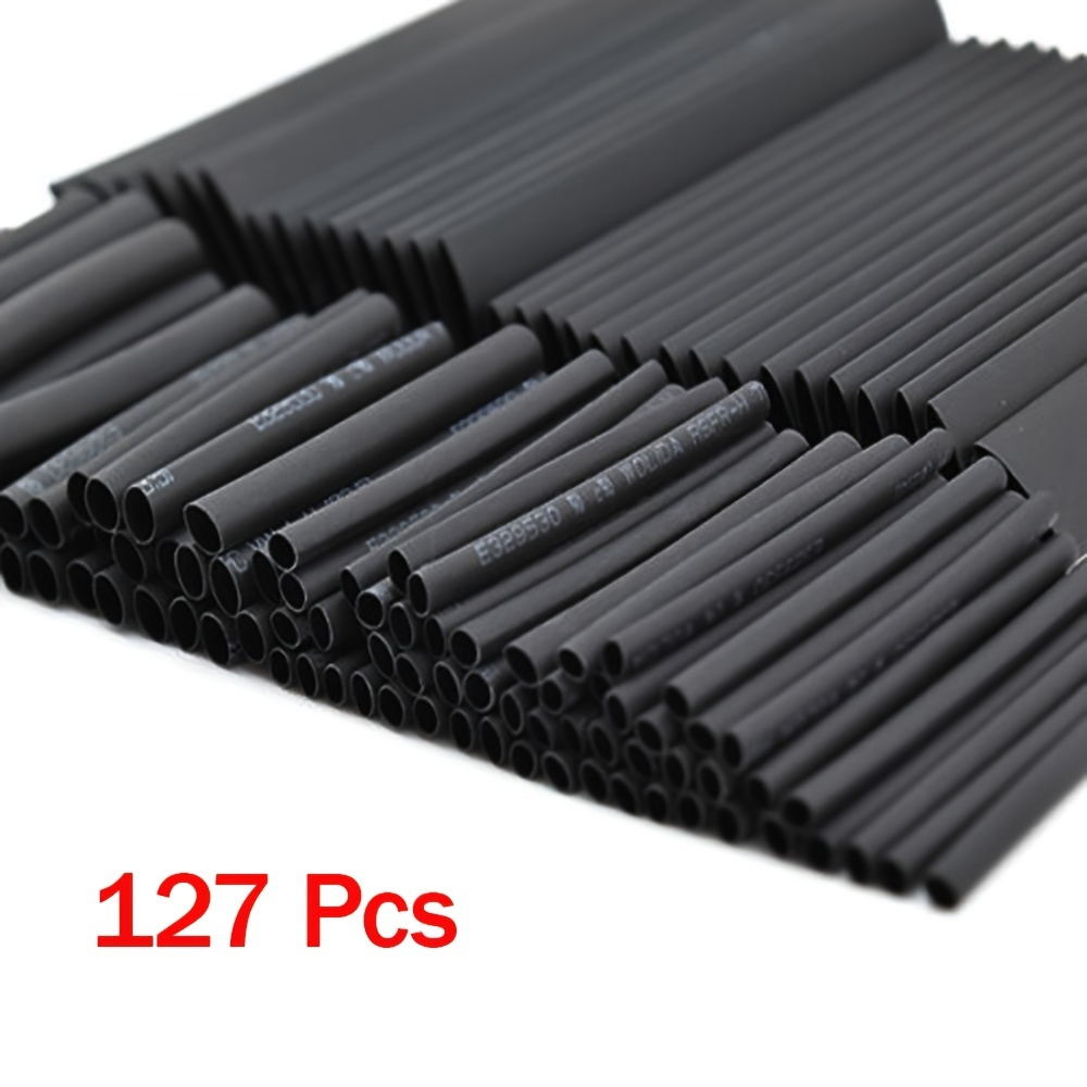 

127pcs Heat Shrink Tube Sleeving Tubing Assortment Kit Electrical Connection Electrical Wire Wrap Cable Waterproof Shrinkage 2:1