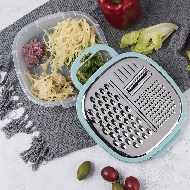  Professional Cheese Grater - Stainless Steel, XL Size, 4 Sides  - Perfect Box Grater for Parmesan Cheese, Vegetables, Ginger - Dishwasher  Safe - Black: Home & Kitchen
