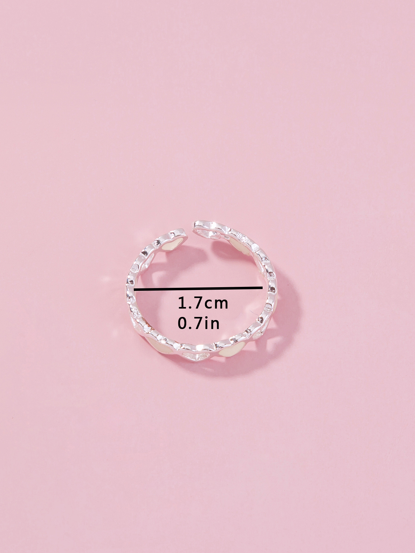 Glow-in-the-dark Heart Adjustable Ring 7