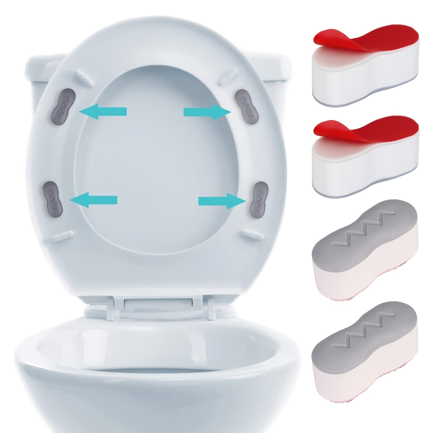 Universal Toilet Seat Bumper Shockproof Toilet Seat Lid Pads - Temu