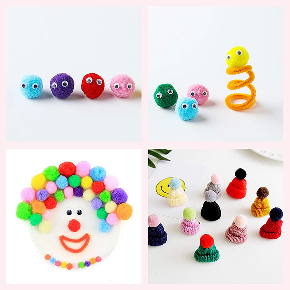 24 Colors Pompoms Arts And Crafts Pom Poms Balls For Hobby - Temu Qatar