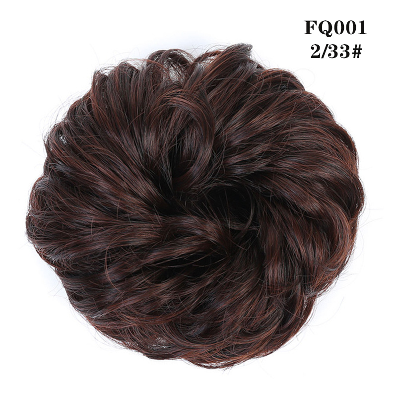  Lelinta Hair Bun Extensions Wavy Curly Messy Donut Chignons  Hair Piece Wig Hairpiece Dark Brown Mix Light Auburn : Beauty & Personal  Care