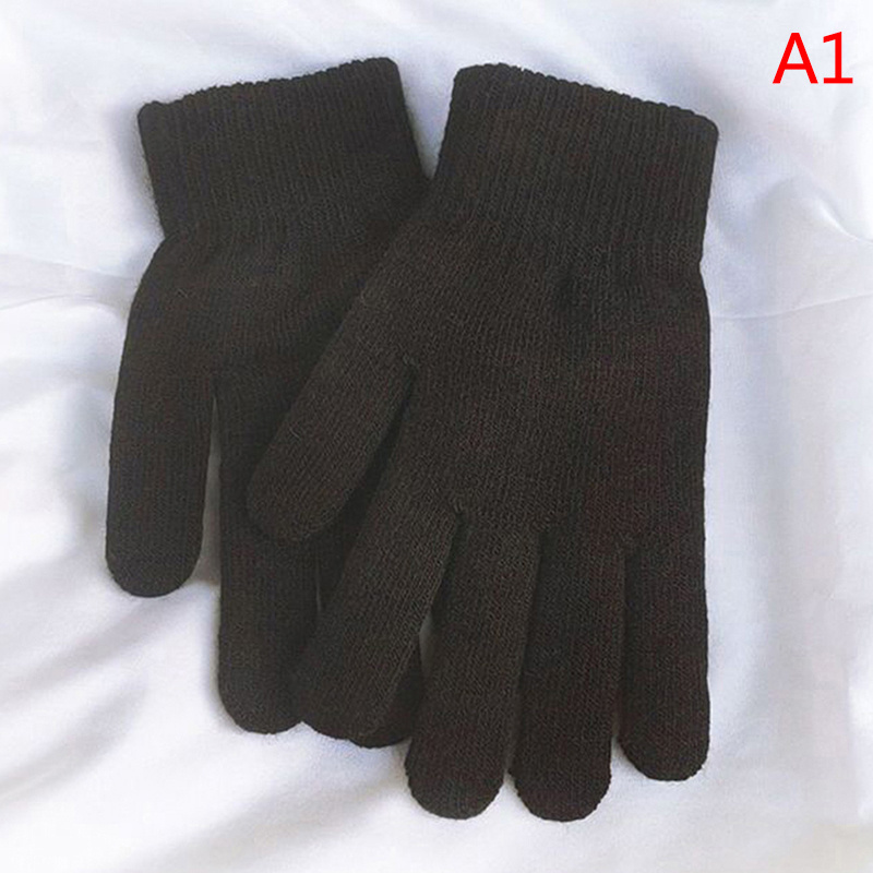 Calentador Brazo Punto Acanalado Color Sólido Mujer Guantes - Temu