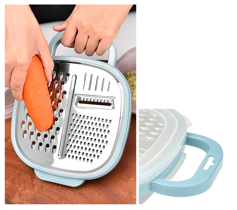 Cheese Grater with Container and Lid & Peeler Set - Vegetable Fruit Mu —  CHIMIYA