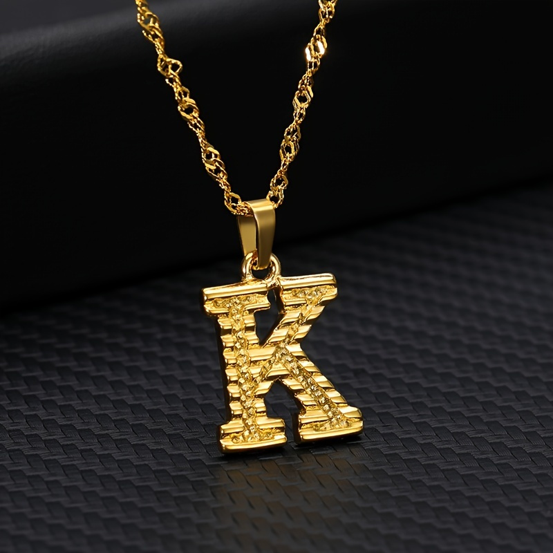1pc Alloy Pendant Necklace Sterling Silver with Cubic Zirconia 26 Letter Pendants Alloy Alphabet Charms with Rhinestone Inlaid Jewelry for Mother's