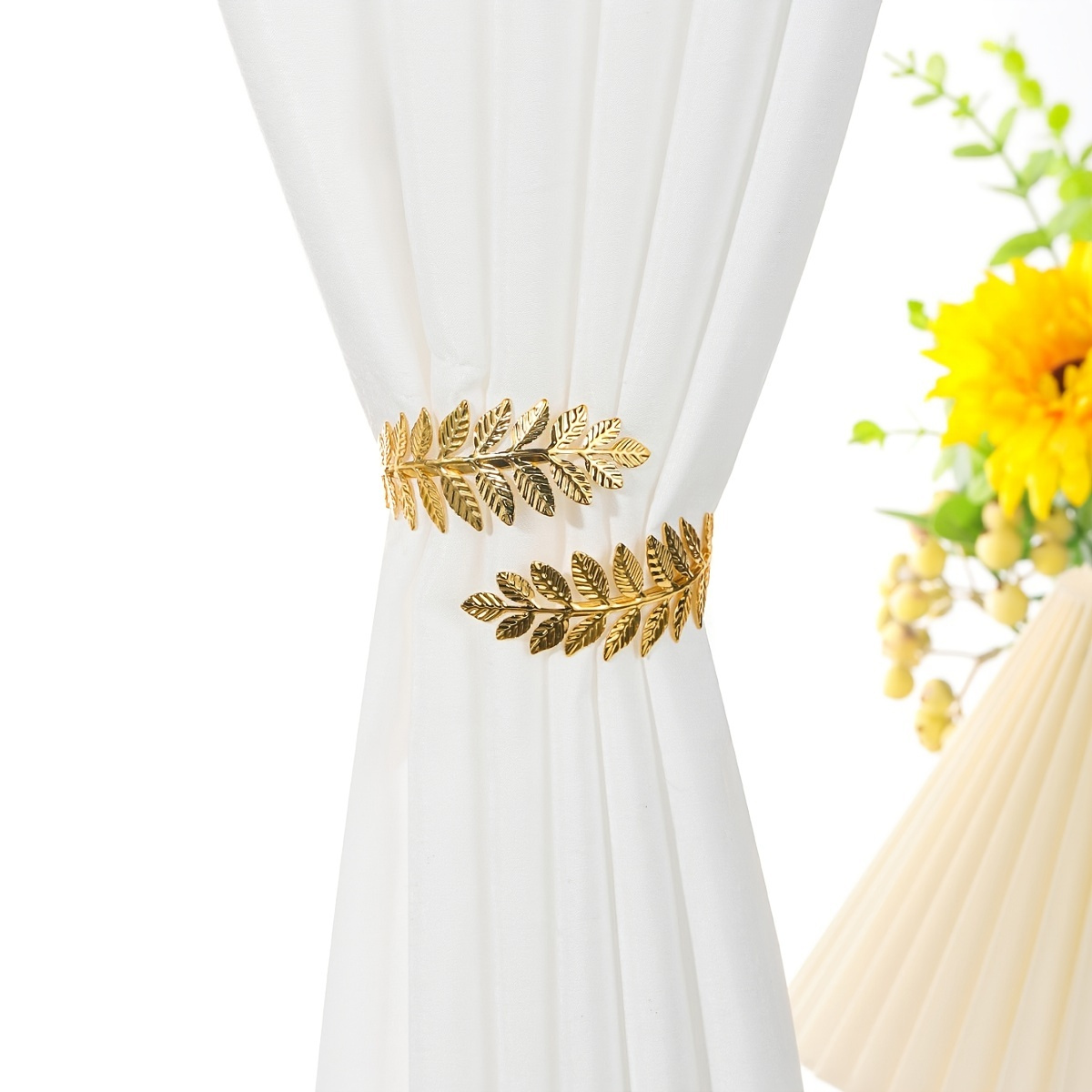 Curtain Tieback Decorative Leaf Shaped Lightweight Metal Temu