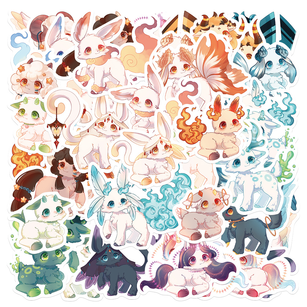 Cute Fantasy Creature Waterproof Stickers For Water - Temu