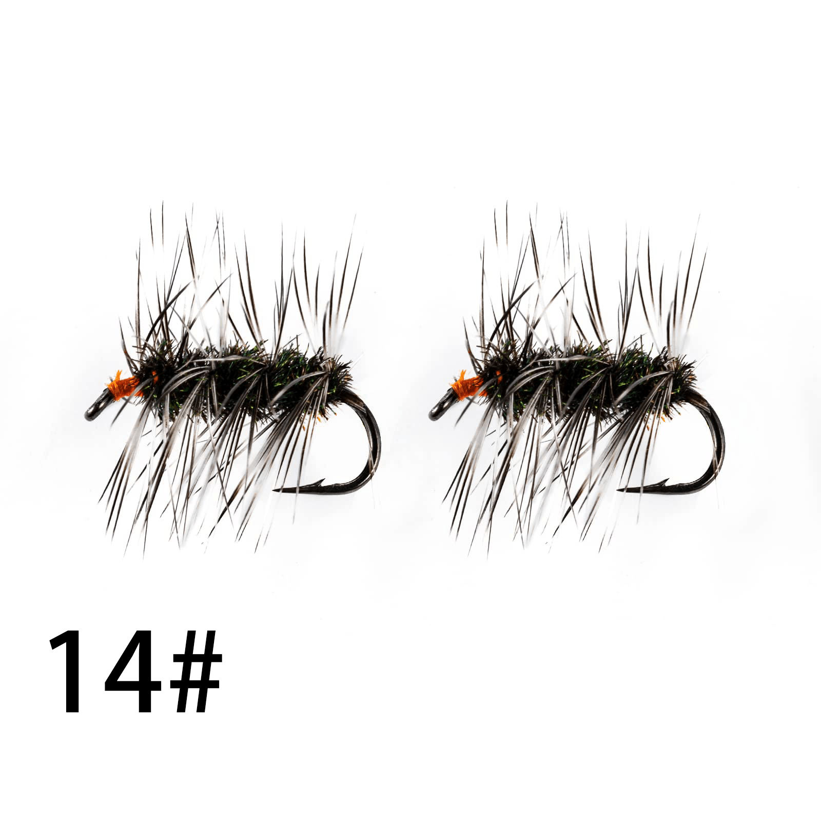 10Pcs Fishing Dry Flies Bead Head Griffith's Gnat Midge Nymph Scud