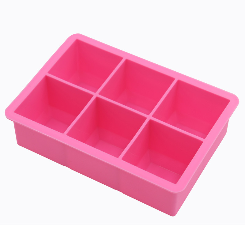 Silicone Ice Cube Mold 6 Grid Ice Cube Maker Flexible Reusable