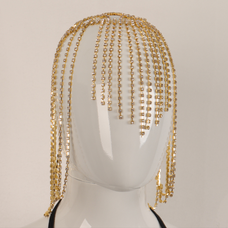 Tassel Rhinestone Headpiece Silvery Crystal Head Chain - Temu
