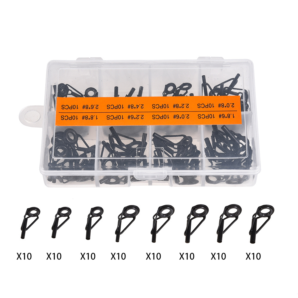 35pcs/box Fishing Rod Repair Kit, Stainless Steel Fishing Rod Guides,  Fishing Rod Eyelet Repair Kit, Fishing Rod Accessories