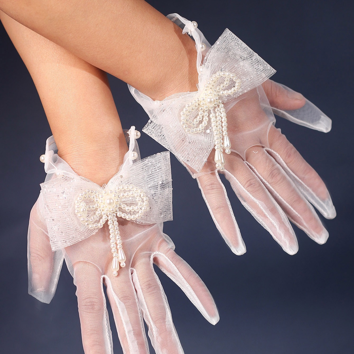 prom lace gloves