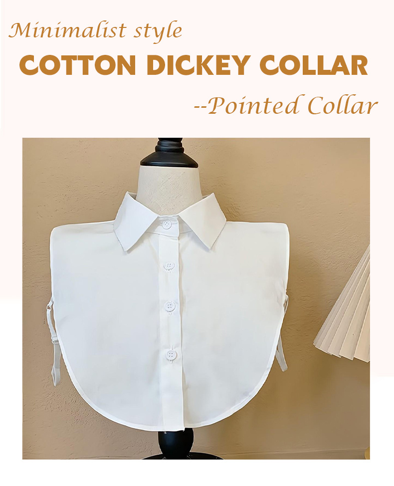 1pc Women Checkered Print Fashion Dickey Collar, For Dress