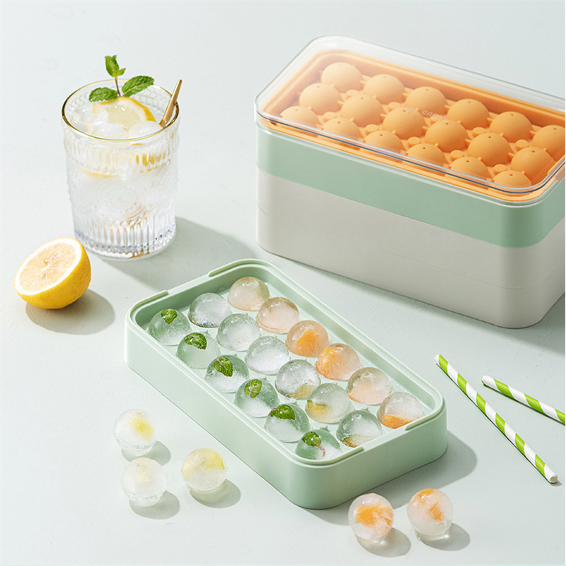 Ice Cube Mold, Mini Ice Ball Maker, With Container, Diy Kitchen Tools