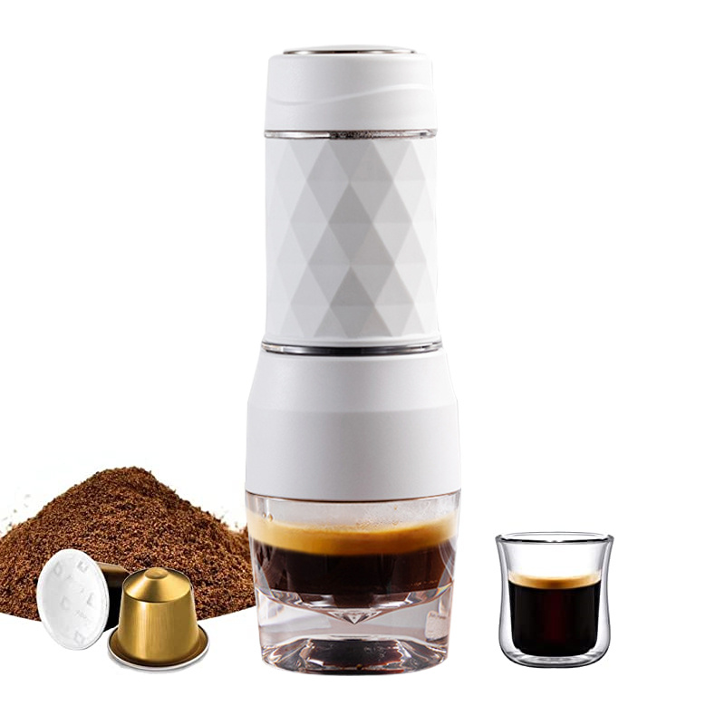 Iagreea Multifunctional Capsule Coffee Machine Italian Espresso Four In One  Compatible With Nespresso Original Ice Gusto Ese Coffee Beans Espresso  Powder Cold Hot Mode 20 Ounce Detachable Water Tank Led Bar Indicator