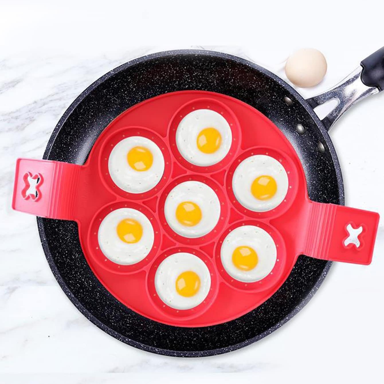 Pancake Maker antiaderente Egg Ring Maker 4 fori stampo per