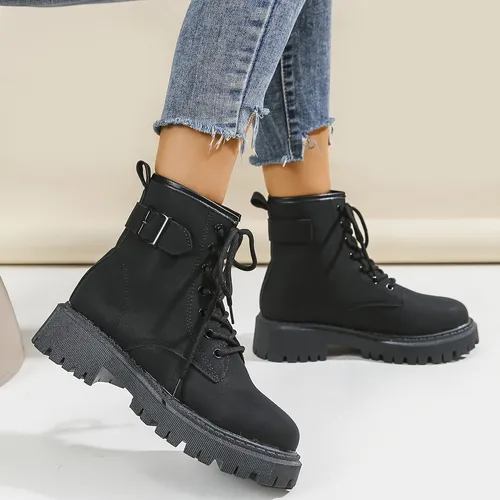 Black Ankle Hiking Boots - Free Returns Within 90 Days - Temu