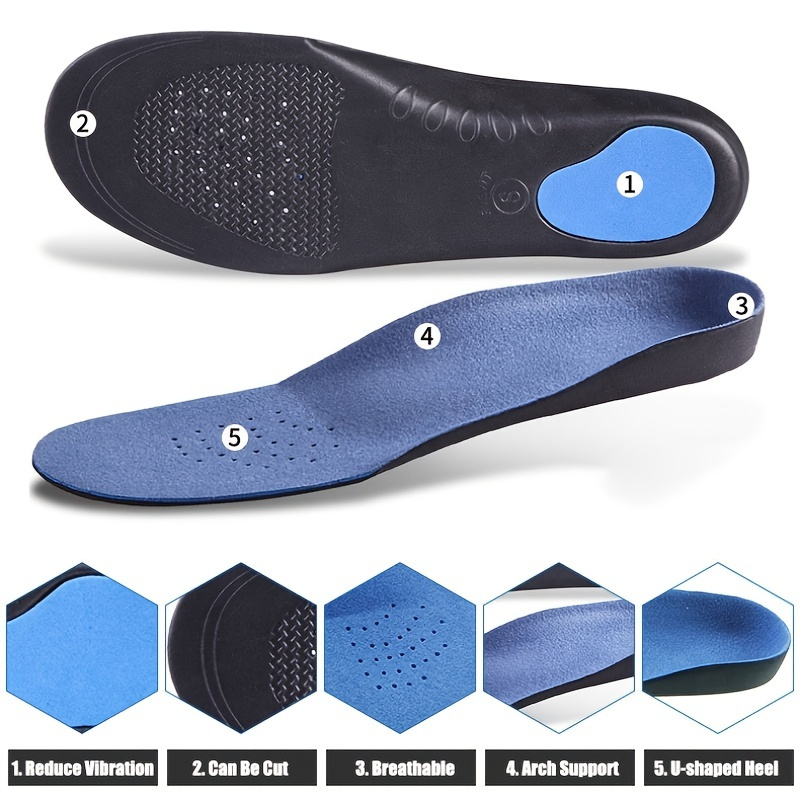 1pair Orthotics Insoles: Arch Support for Flat Feet & Shoes Inserts for Foot Care